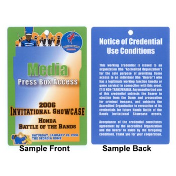 Event Credentials Custom Printed- 500 pack